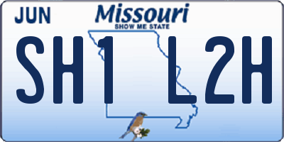 MO license plate SH1L2H
