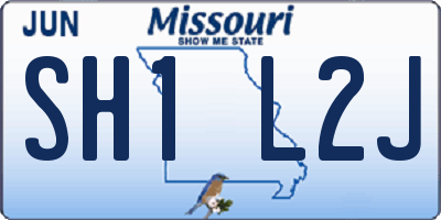 MO license plate SH1L2J
