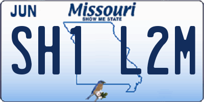 MO license plate SH1L2M