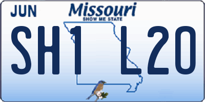 MO license plate SH1L2O