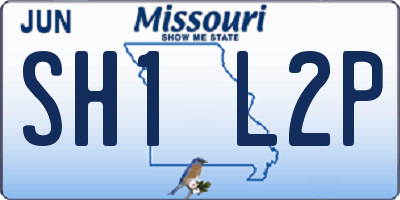 MO license plate SH1L2P
