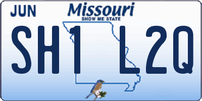MO license plate SH1L2Q