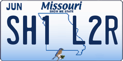 MO license plate SH1L2R