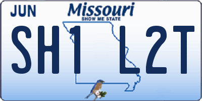 MO license plate SH1L2T