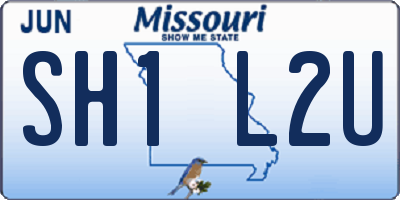 MO license plate SH1L2U