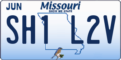 MO license plate SH1L2V