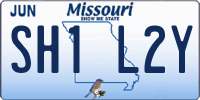 MO license plate SH1L2Y