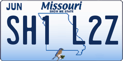 MO license plate SH1L2Z