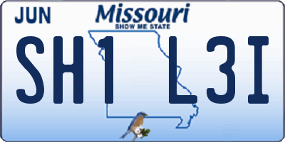MO license plate SH1L3I