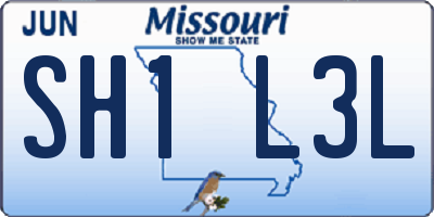 MO license plate SH1L3L