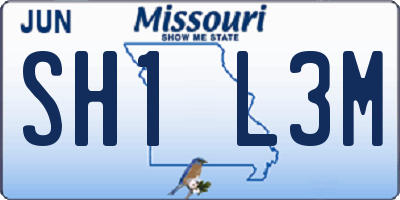 MO license plate SH1L3M