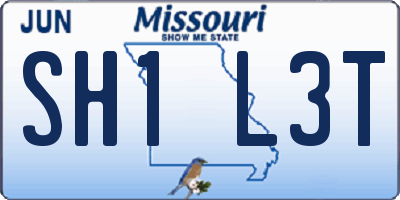 MO license plate SH1L3T