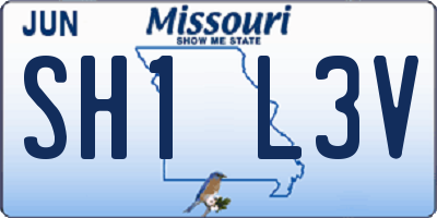 MO license plate SH1L3V