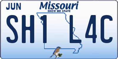 MO license plate SH1L4C