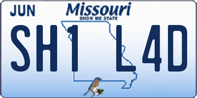 MO license plate SH1L4D