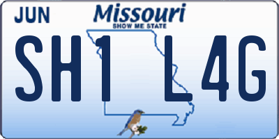 MO license plate SH1L4G
