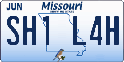 MO license plate SH1L4H
