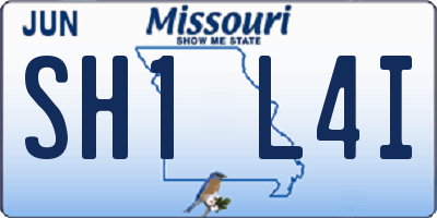 MO license plate SH1L4I