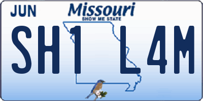 MO license plate SH1L4M
