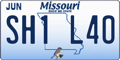 MO license plate SH1L4O