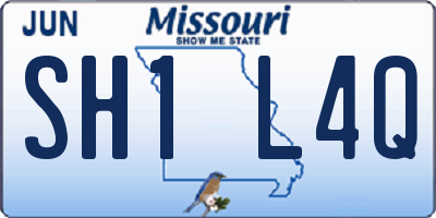 MO license plate SH1L4Q