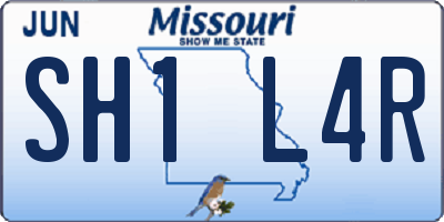 MO license plate SH1L4R