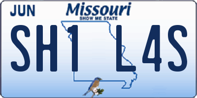 MO license plate SH1L4S