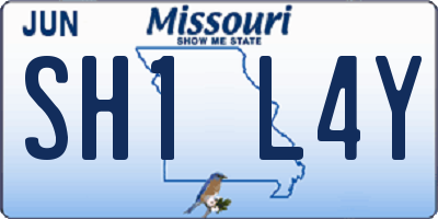 MO license plate SH1L4Y