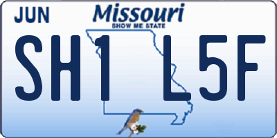 MO license plate SH1L5F