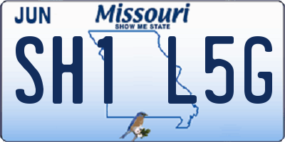 MO license plate SH1L5G