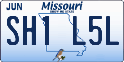 MO license plate SH1L5L