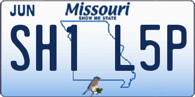 MO license plate SH1L5P