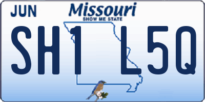 MO license plate SH1L5Q
