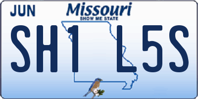 MO license plate SH1L5S