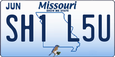 MO license plate SH1L5U