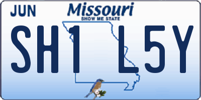 MO license plate SH1L5Y
