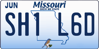 MO license plate SH1L6D