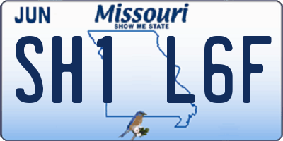 MO license plate SH1L6F