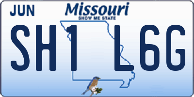 MO license plate SH1L6G