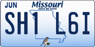 MO license plate SH1L6I