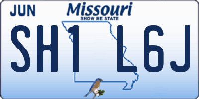 MO license plate SH1L6J