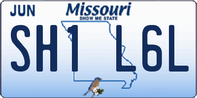 MO license plate SH1L6L