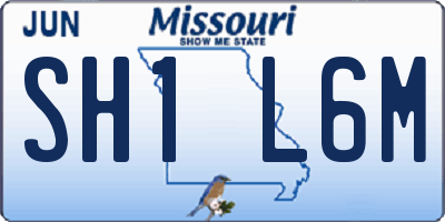 MO license plate SH1L6M