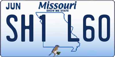 MO license plate SH1L6O