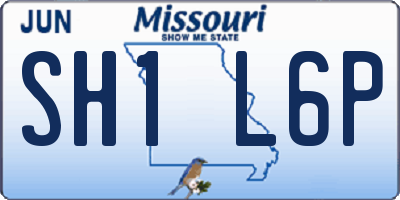 MO license plate SH1L6P