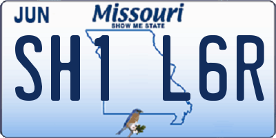 MO license plate SH1L6R