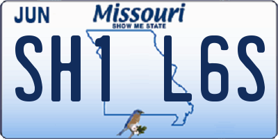 MO license plate SH1L6S