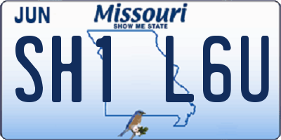 MO license plate SH1L6U