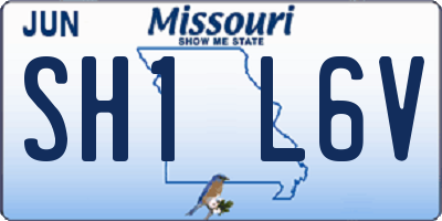 MO license plate SH1L6V