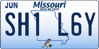 MO license plate SH1L6Y
